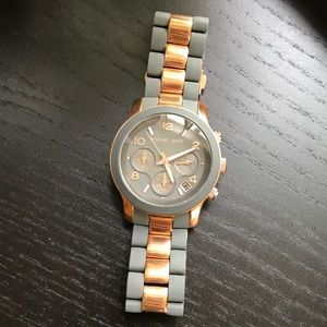 Michael Kors Rose Gold and Silicone Women's Watch